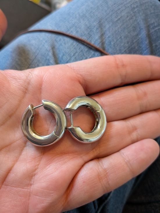 BaubleBar Jewelry - BaubleBar Polished Silver Chunky Hoop Earrings